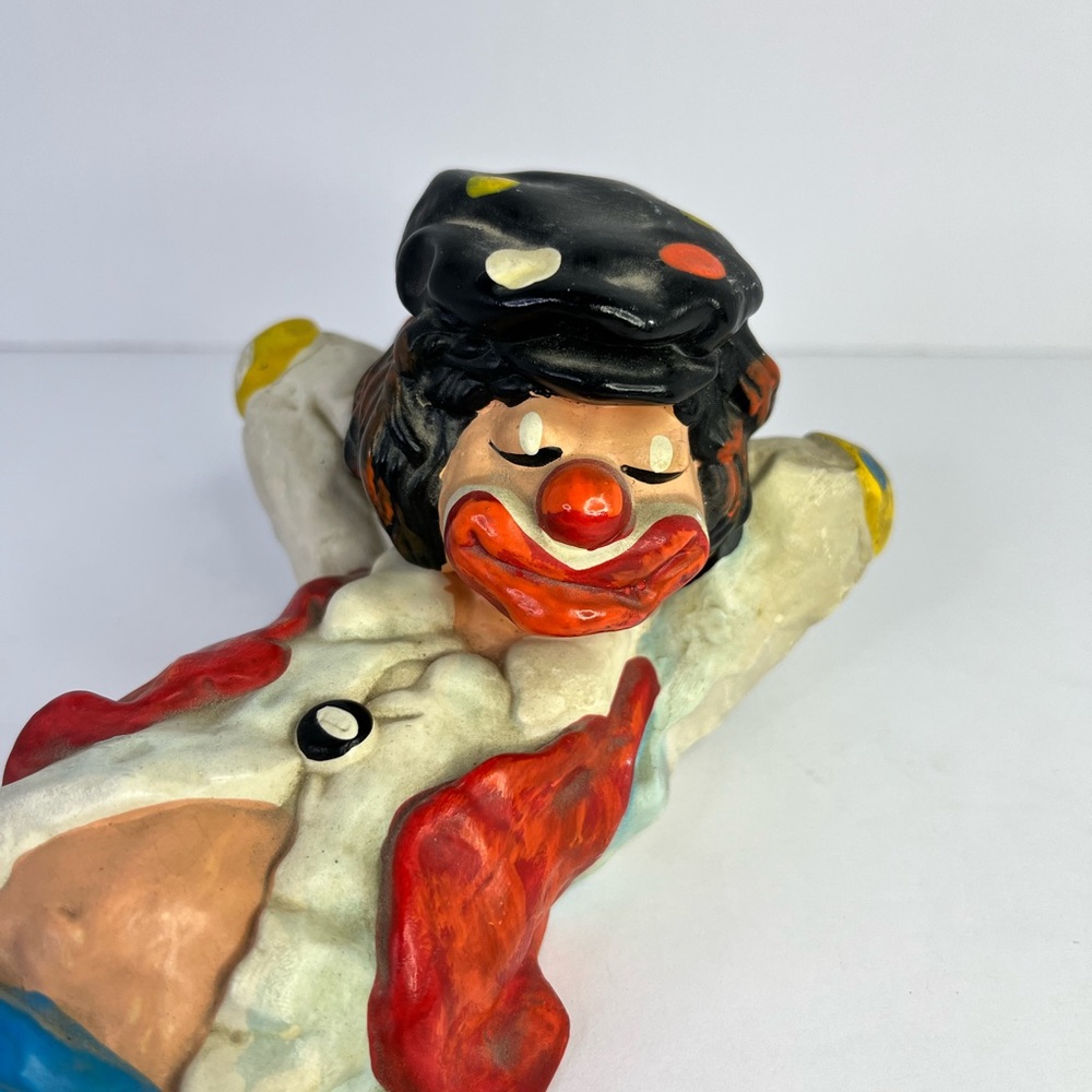 Vintage 1977 Annette Little “The Hobo” Circus Clown Handpainted Figurine 10.5”